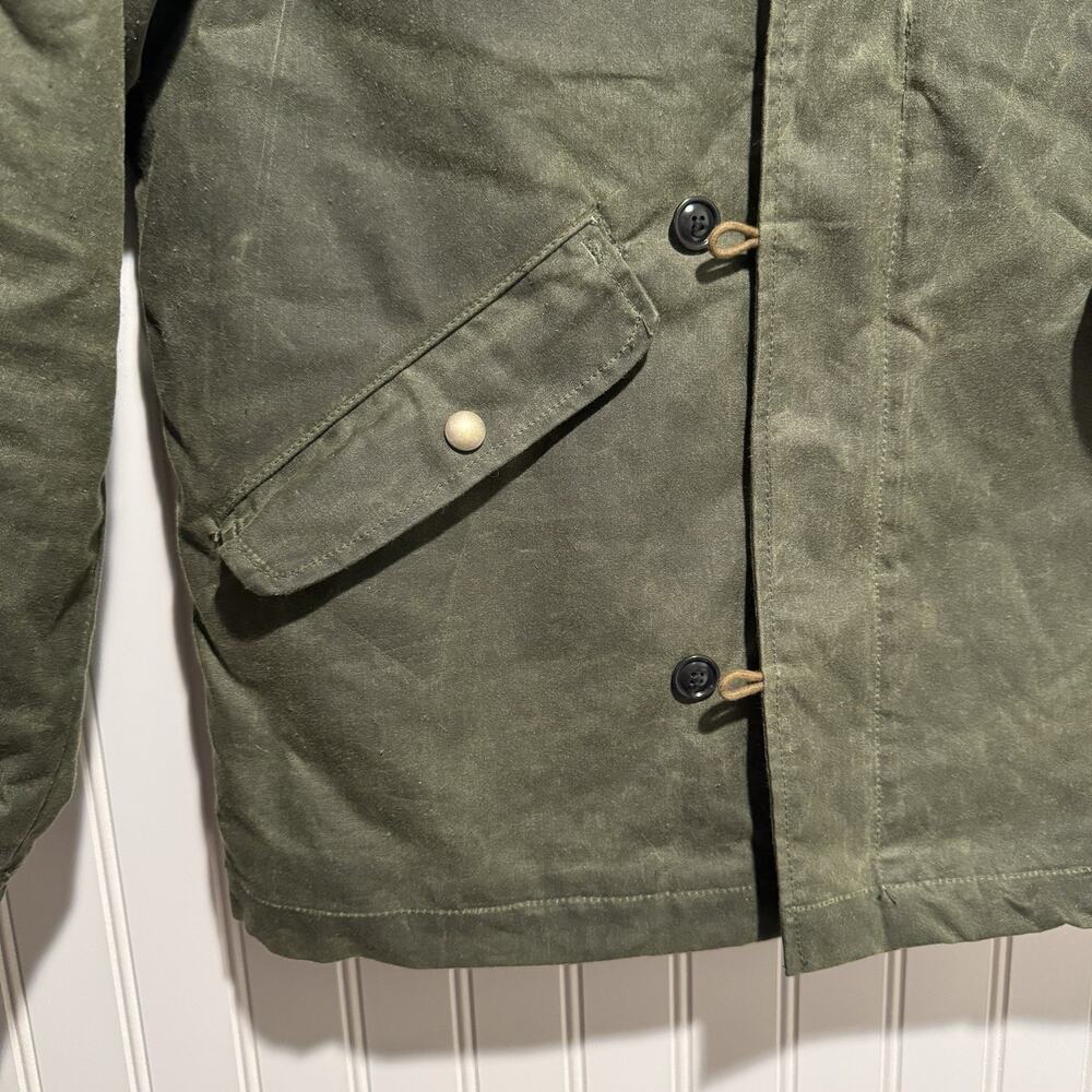 Alpha Industries Imogene Willie Wax Field Jacket Quilted Lining Forest Green Med - Picture 2 of 10